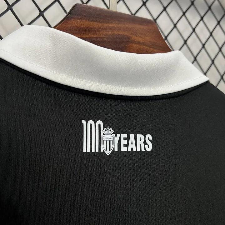 AS Monaco Football Black Shirt 2024 2025