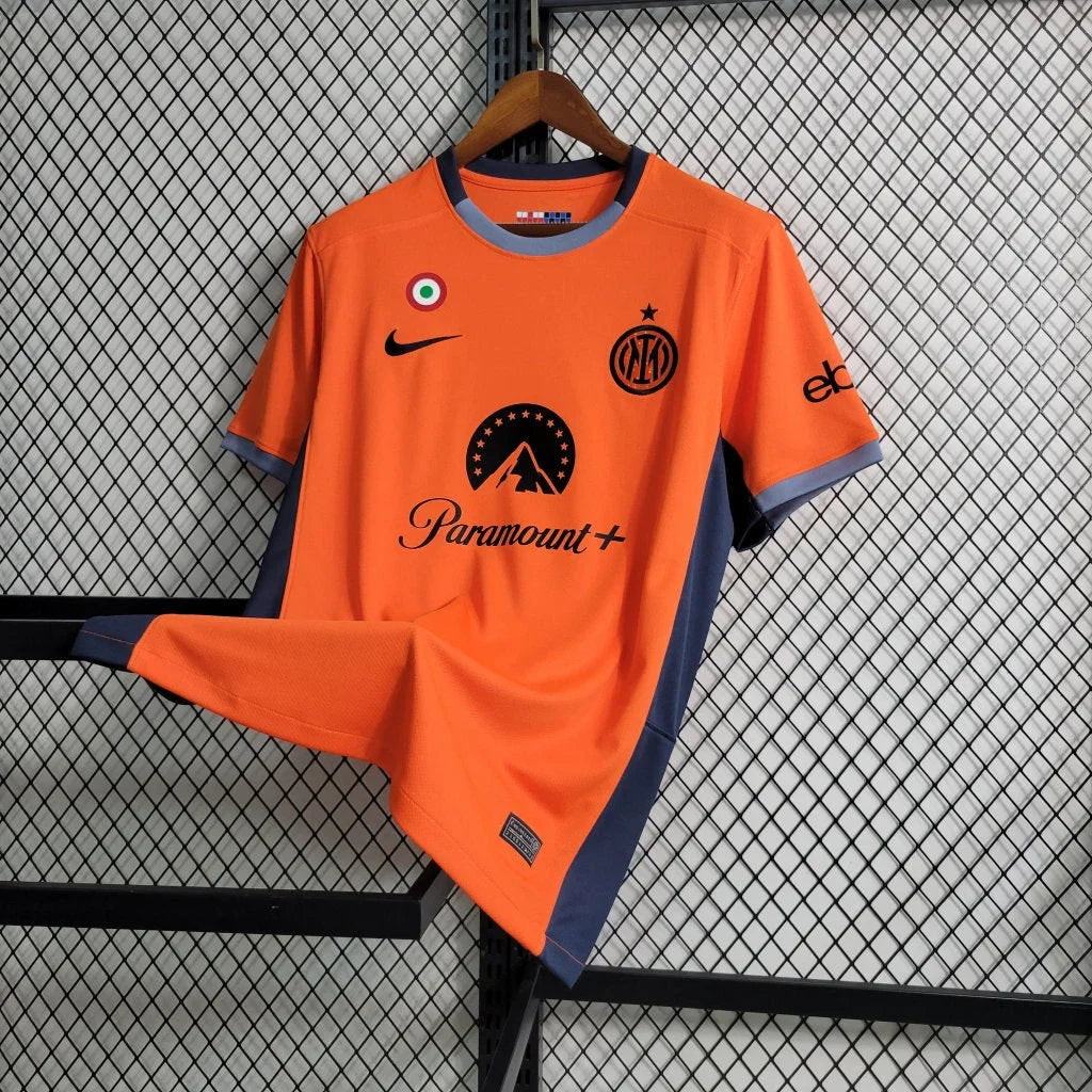 Inter Milan Football Third Orange Shirt 2023 2024