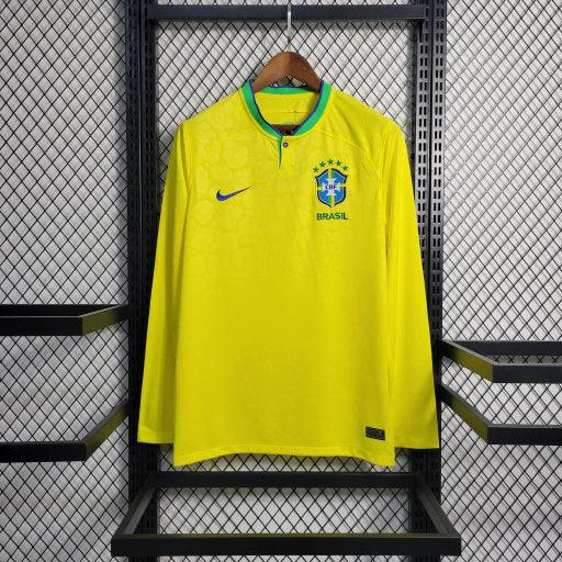 Brazil Home Shirt 2022/23 World Cup Long Sleeve