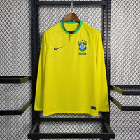 Brazil Home Shirt 2022/23 World Cup Long Sleeve