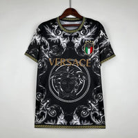 Italy Shirt 2023-2024 collab Versace Black