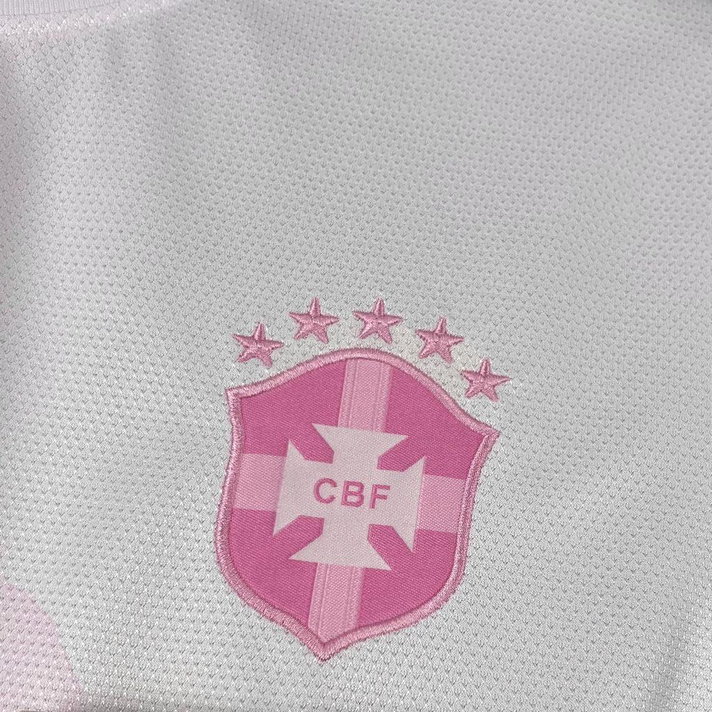 Brazil Concept Pink & White Shirt 2025-26