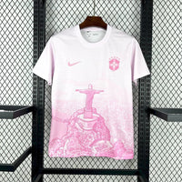 Brazil Concept Pink & White Shirt 2025-26
