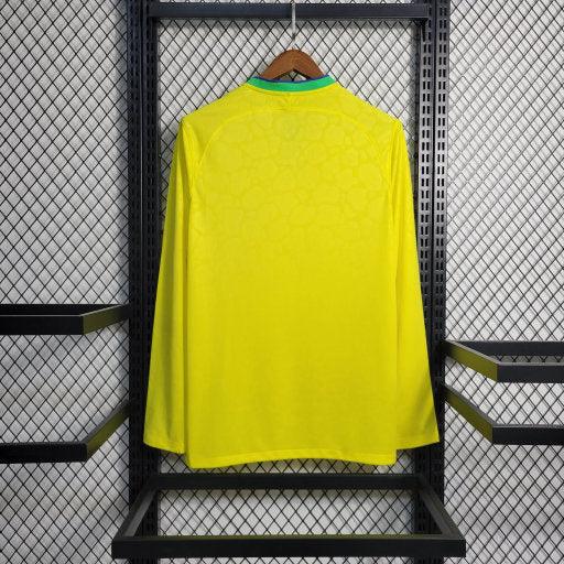 Brazil Home Shirt 2022/23 World Cup Long Sleeve