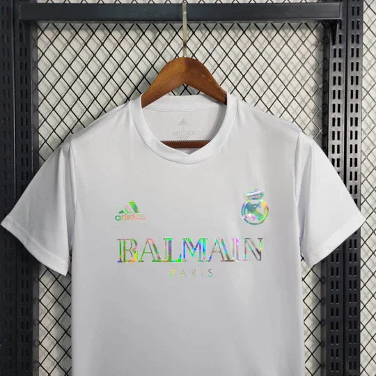 Real Madrid Football Balmain White Shirt 2023 2024