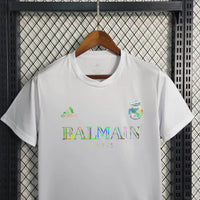 Real Madrid Football Balmain White Shirt 2023 2024