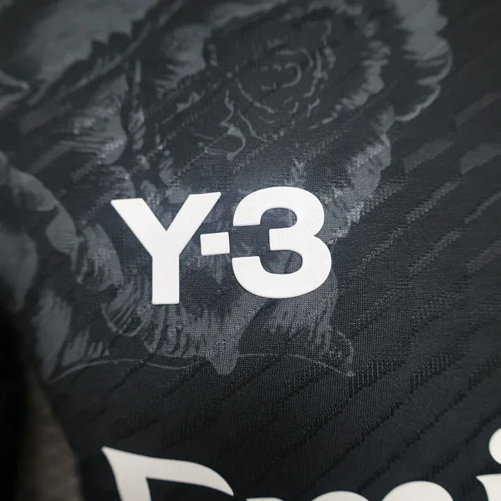 Real Madrid Football Y3 Black Shirt 2024 2025