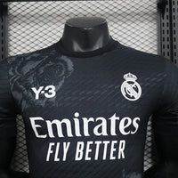Real Madrid Football Y3 Black Shirt 2024 2025