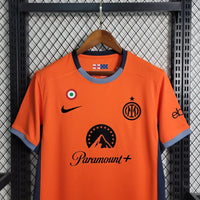 Inter Milan Football Third Orange Shirt 2023 2024