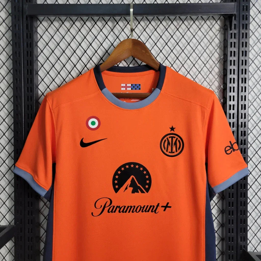 Inter Milan Football Third Orange Shirt 2023 2024